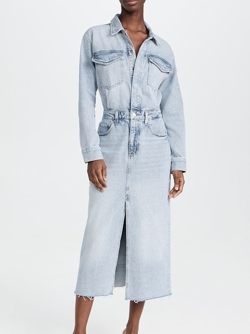 pistola Light Blue Denim Jumpsuit Dress